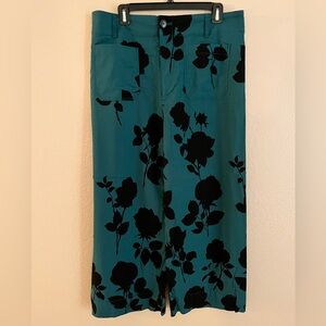 Anthropologie Maeve Colette Teal Trousers